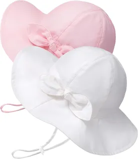 Baby Sun Hat Toddler Girl Beach Hat Adjustable Outdoor Summer Hat UPF 50  Sun Protection Wide Brim Infant Kids
