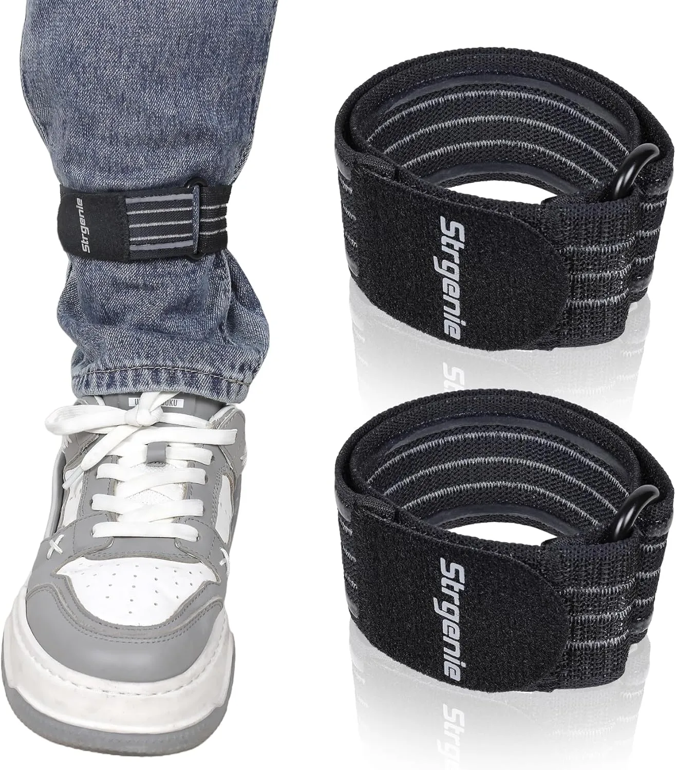 Elastic Boot Straps with Anti-Slip Strips, Cowboy Boot Straps Ankle Strap Adjustable Pant Leg Straps for Men & Women Wading, Biking, Fishing, Hiking Accessories