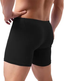 IKINGSKY Men's Long Leg Boxer Briefs Seamless Front Breathable Trunks Stretch Men Undepanties