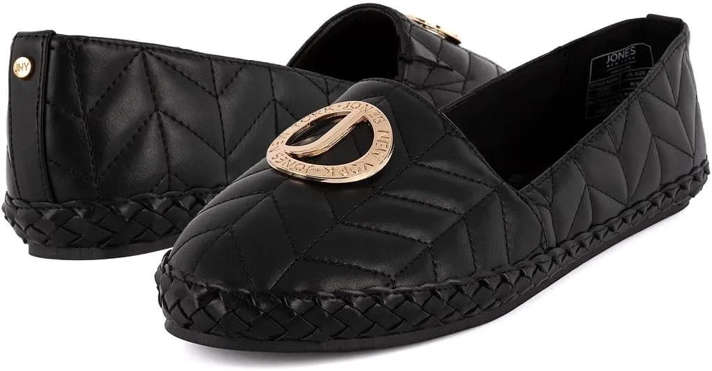 Jones New York Women's Loafer  Casual Slip-On Flat Shoes, Comfortable Round Toe, Available in Wide/Medium Widths
