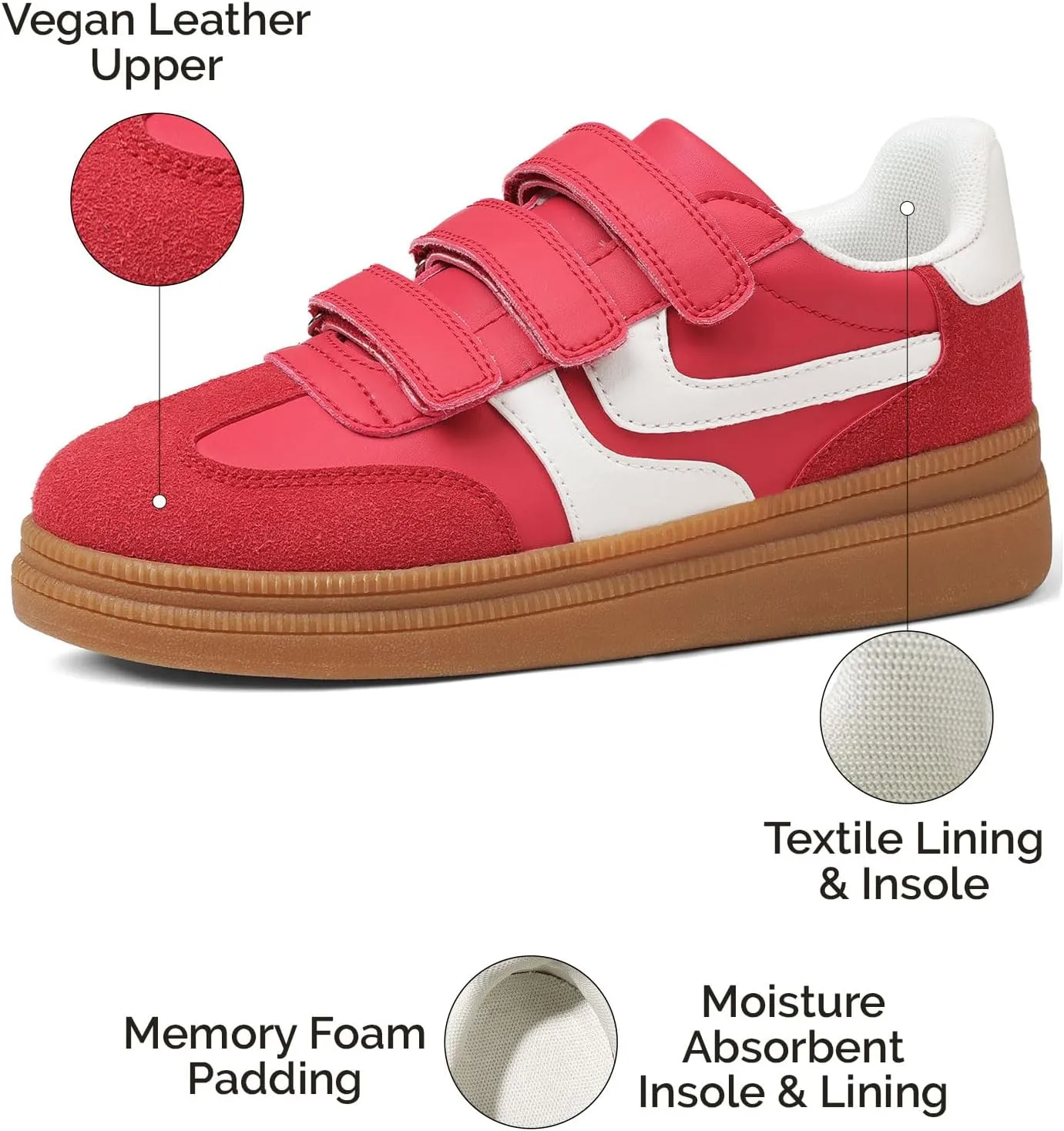 VOMIRA Platform Sneakers for Women Memory Foam Insole Womens Sneakers Lightweight Non-Slip Running Shoes Casual Slip On Walking Shoes